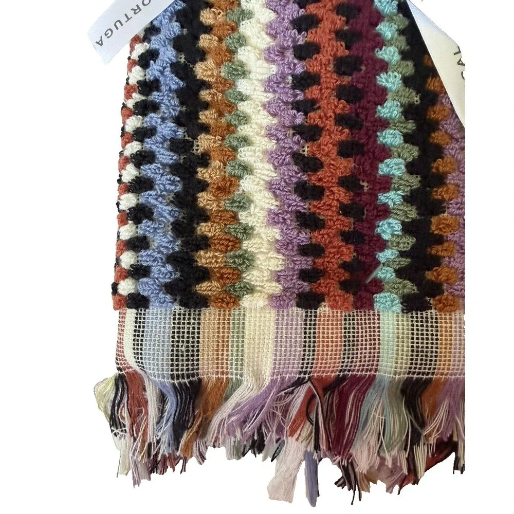 Felpinter Hand Towels Set of 2 Made in Portugal Multicolor Dotted Stripes Luxury
